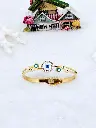 Sparkling Evil Eye Bracelet - Artificial Yellow Gold