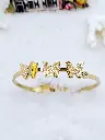 Wave Pattern Hinged Bracelet – Artificial Yellow Gold