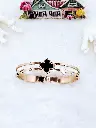 Midnight Clover Elegance Bracelet – Artificial Rose Gold