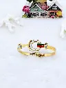 Iconic Stripe Bangle Bracelet – Artificial Yellow Gold