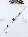 Layered Butterfly Charm Bracelet - Artificial Rose Gold