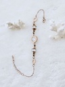 Geometric Charm Bracelet with MOP & Crystals - Artificial Rose Gold