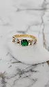 Emerald Royale Radiance Ring – Artificial Yellow Gold 