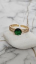 Verdant Radiance Duo Ring – Artificial Yellow Gold 